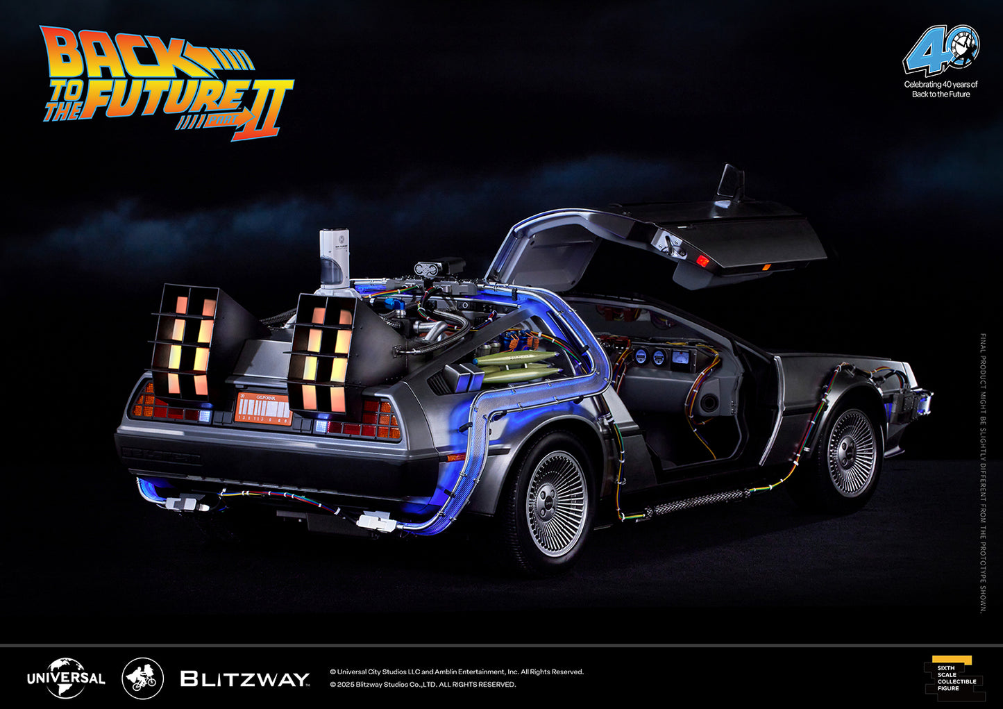 Pre Order Back to the Future II Delorean Time Machine 1/6 by Blitzway (+Bonus)