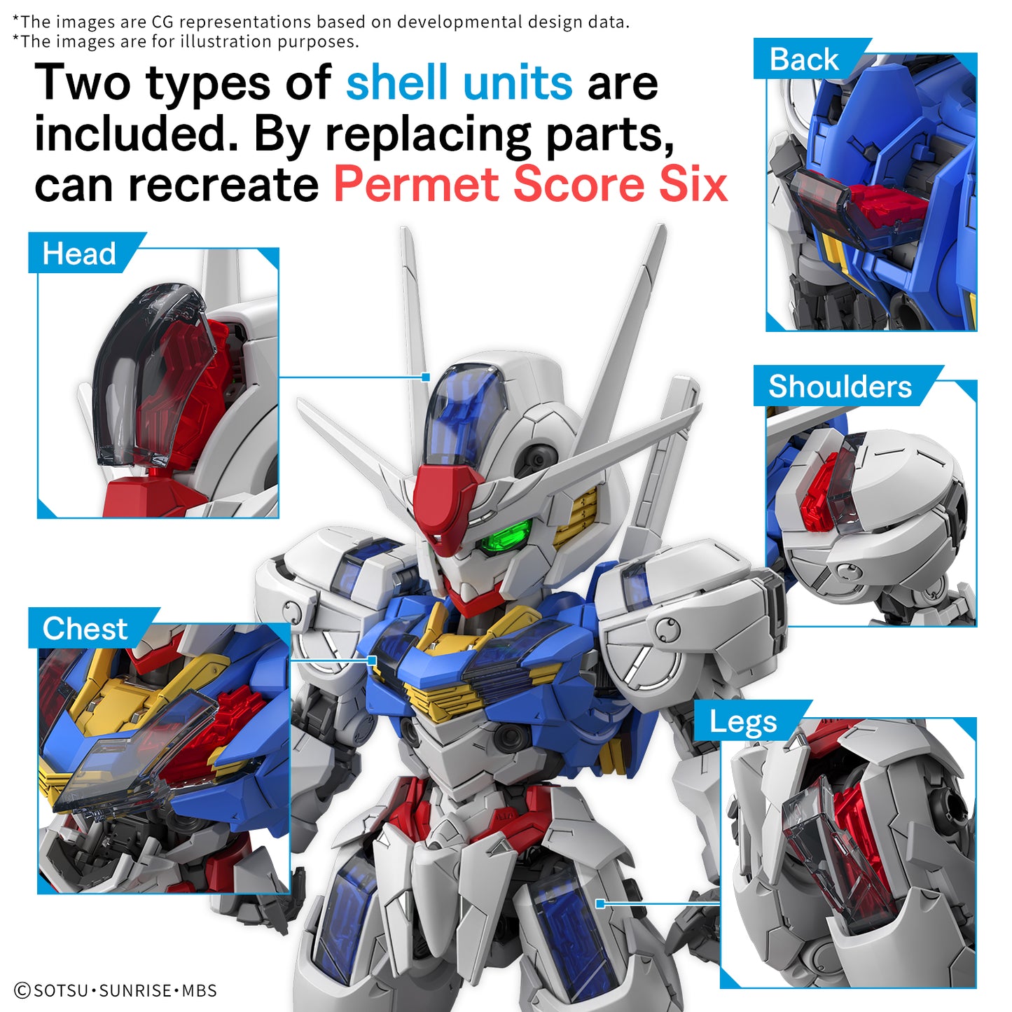 Pre Order MGSD Gundam Aerial "Mobile Suit Gundam: The Witch From Mercury" Bandai Hobby SD Master Grade Model Kit