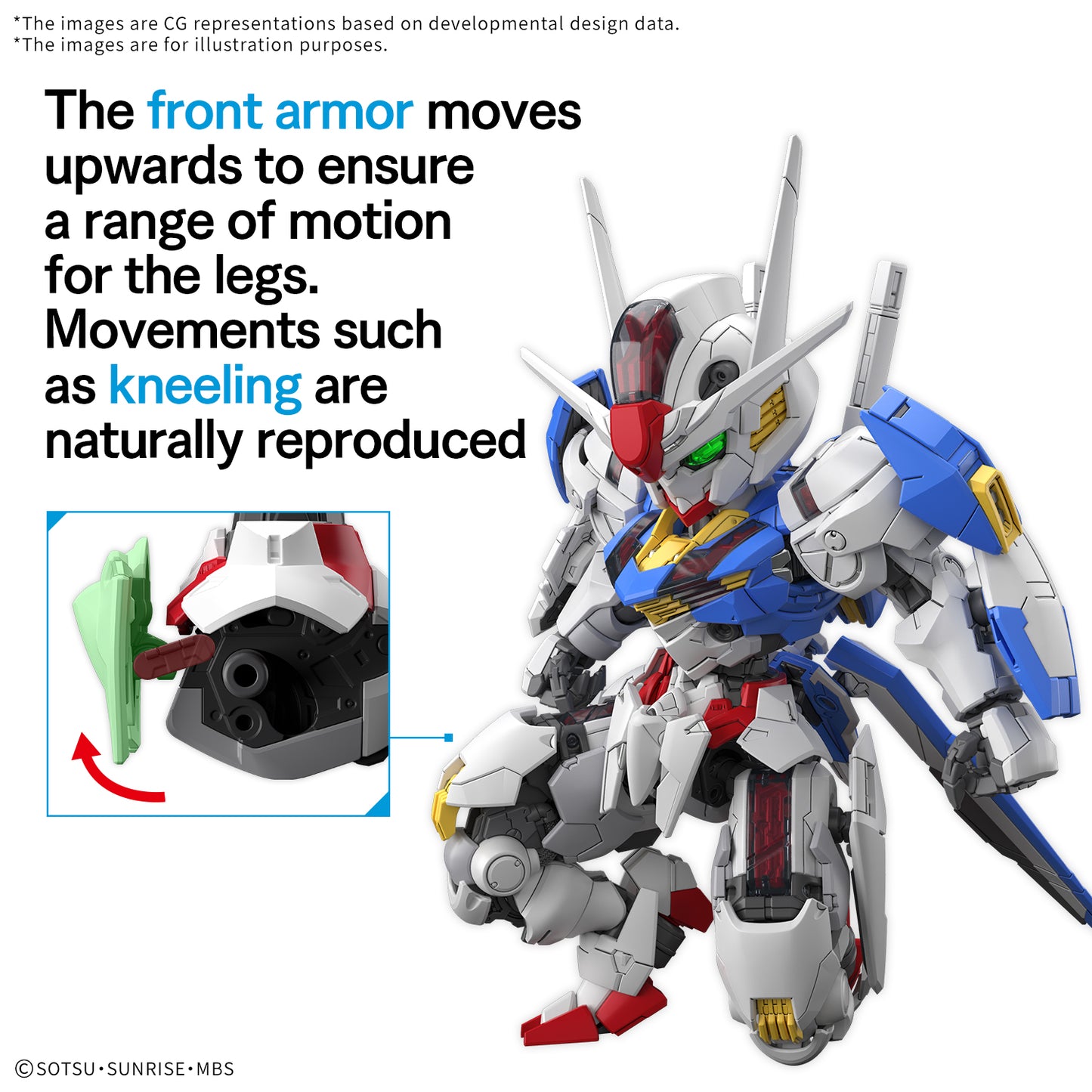 Pre Order MGSD Gundam Aerial "Mobile Suit Gundam: The Witch From Mercury" Bandai Hobby SD Master Grade Model Kit