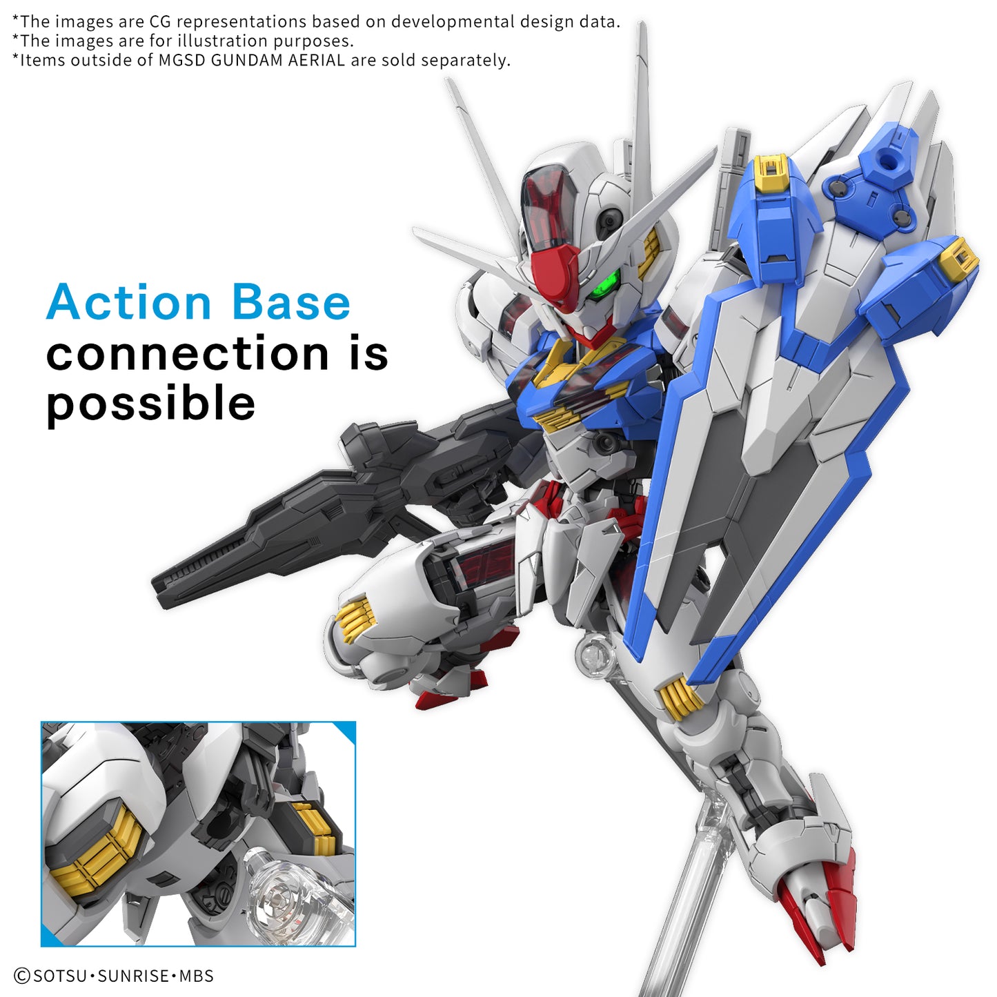 Pre Order MGSD Gundam Aerial "Mobile Suit Gundam: The Witch From Mercury" Bandai Hobby SD Master Grade Model Kit