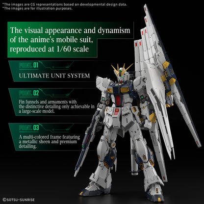 Pre Order PG Unleashed ν Nu Gundam "Mobile Suit Gundam" - Bandai Hobby 1/60 Scale Perfect Grade Model Kit