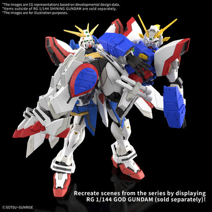 Pre Order RG Shining Gundam "Mobile Fighter G Gundam" - Bandai Hobby 1/144 Scale Real Grade Model Kit