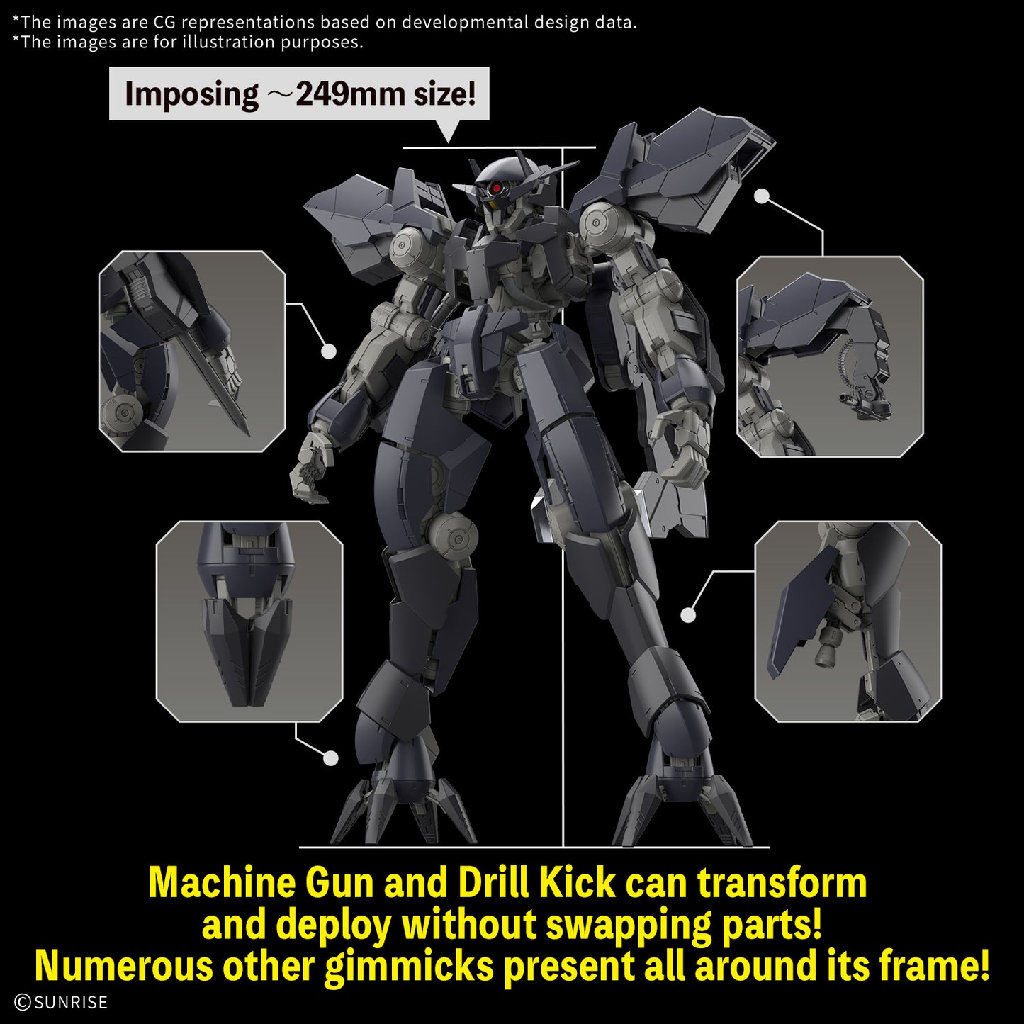 Full Mechanics Graze Ein "Mobile Suit Gundam: Iron-Blooded Orphans " - Bandai Hobby 1/100 Scale Model Kit