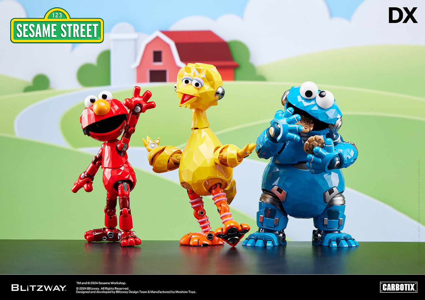 Pre Order Sesame Street Iconic Trio Reimagined DX Version - Blitzway Carbotix Action Figure