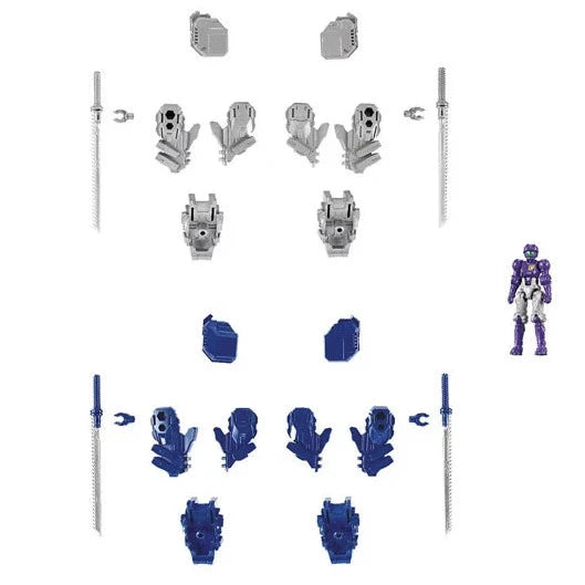 Diaclone TM-28 Tactical Mover Extra Armament (Vol.2) Set part list