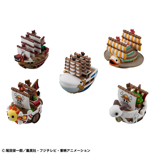 Grand Line Collection Yuracolle Series Miniature "One Piece" - One Box of Six Pirate Ships