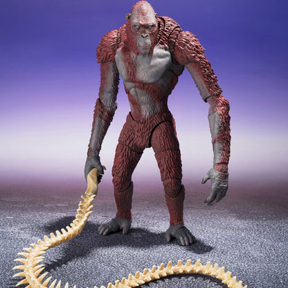 SKAR KING FROM GODZILLA x KONG: THE NEW EMPIRE  “GODZILLA x KONG: THE NEW EMPIRE”  TAMASHII NATIONS S.H.MonsterArts close up standing pose with whip