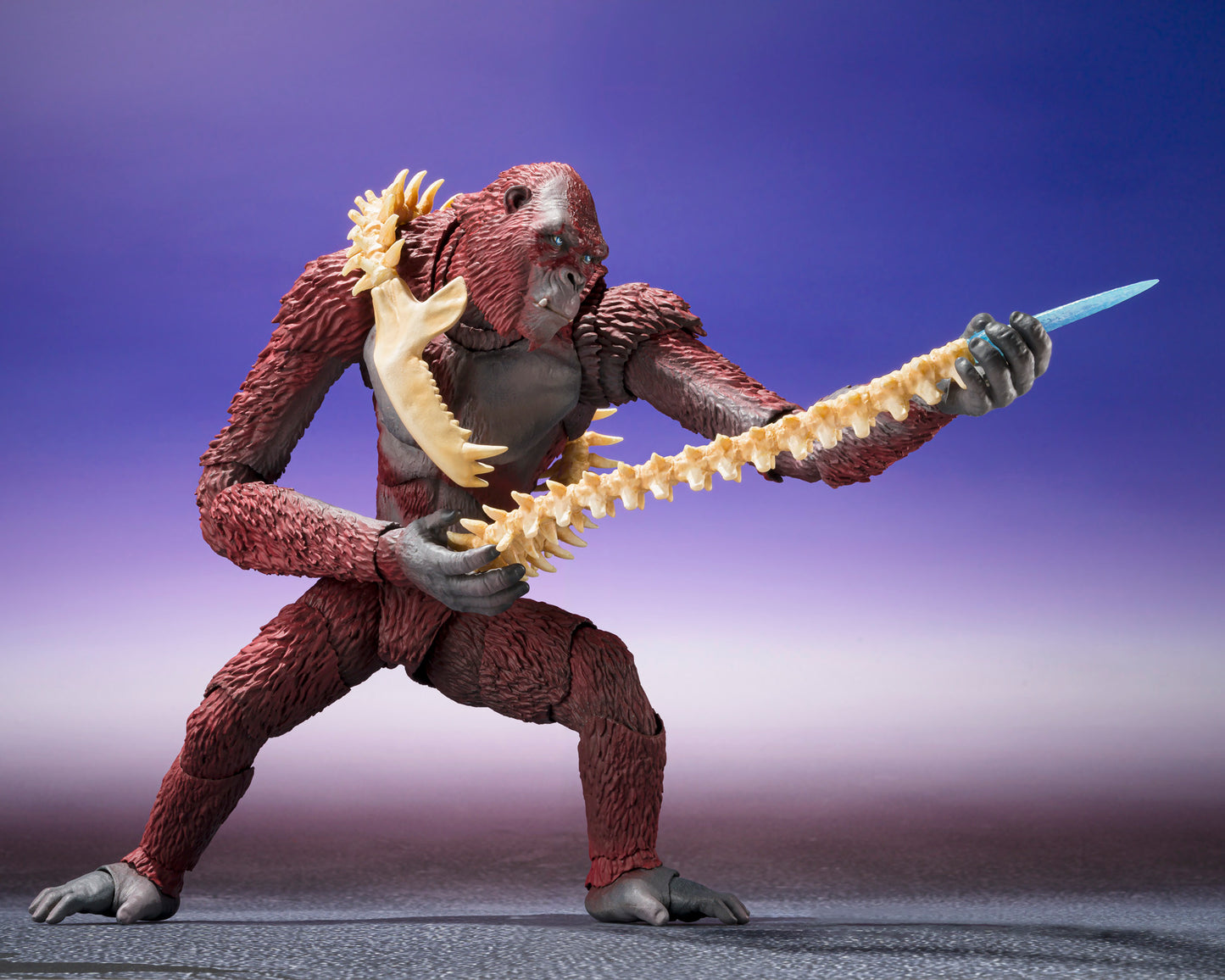 SKAR KING FROM GODZILLA x KONG: THE NEW EMPIRE  “GODZILLA x KONG: THE NEW EMPIRE”  TAMASHII NATIONS S.H.MonsterArts wearing skull around neck