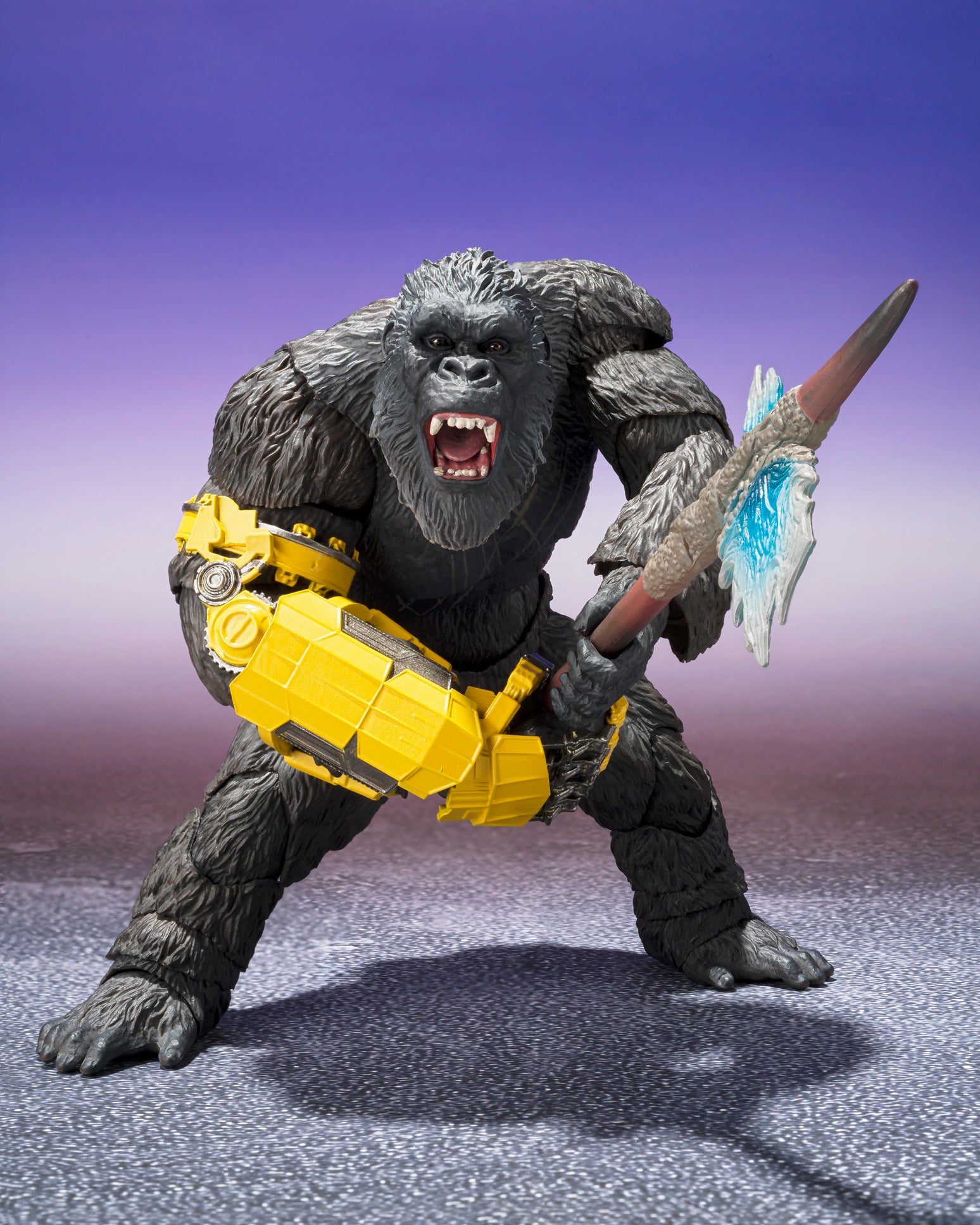 SKAR KING FROM GODZILLA x KONG: THE NEW EMPIRE  “GODZILLA x KONG: THE NEW EMPIRE”  TAMASHII NATIONS S.H.MonsterArts showing Kong in battle mode