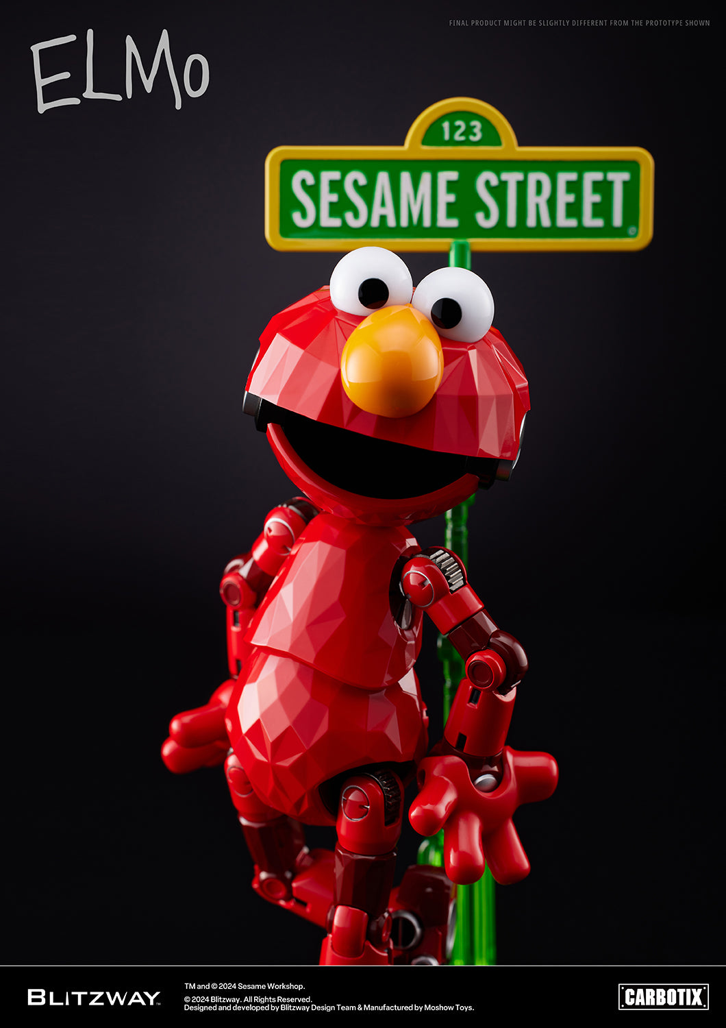 Pre Order Sesame Street Elmo - Blitzway Carbotix Action Figure