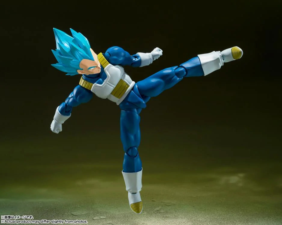 Dragon Ball Super S.H.Figuarts Super Saiyan God Super Saiyan Vegeta kicking left