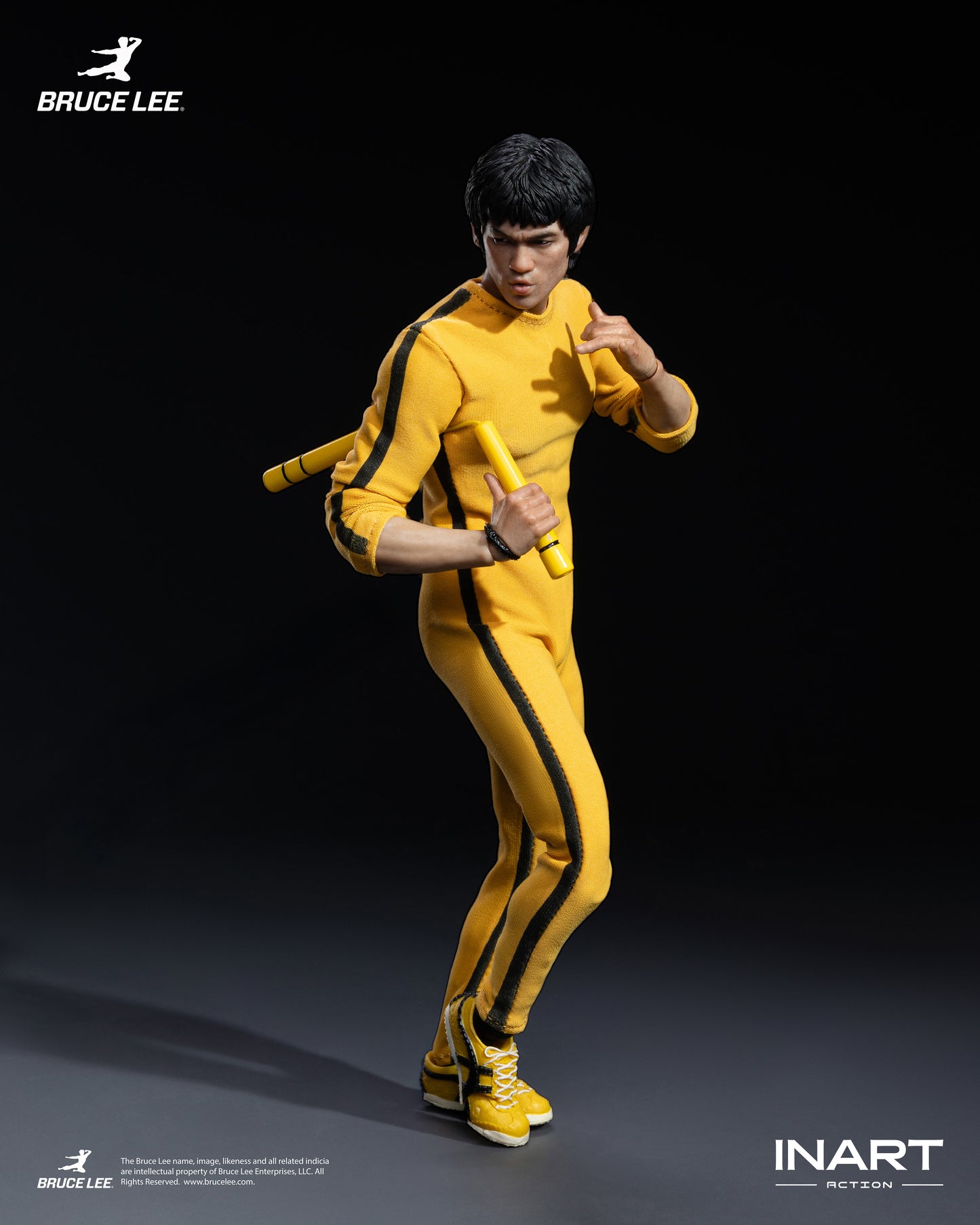 InArt 1/12 Bruce Lee - Yellow Jumpsuit "Bruce Lee" Queen Studio | InArt 1/12 Scale