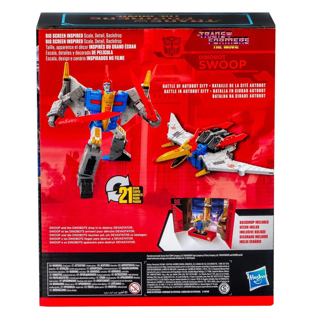 Transformers Studio Series 86 Leader Dinobot Swoop back of the box