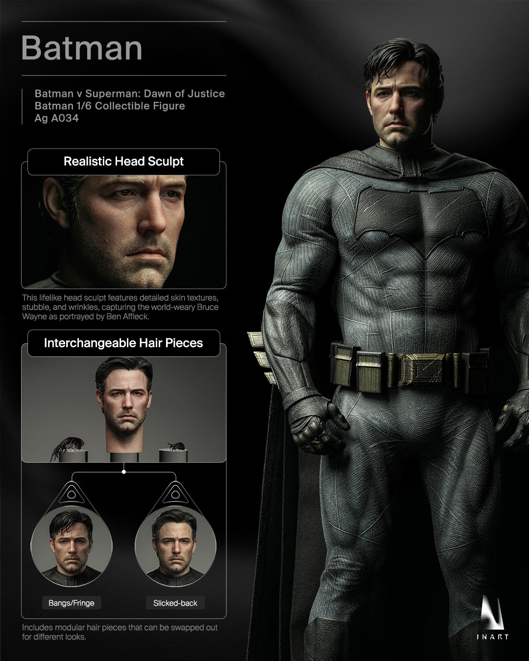 InArt 1/6 BVS Batman "Batman v Superman: Dawn of Justice" | InArt 1/6 Scale