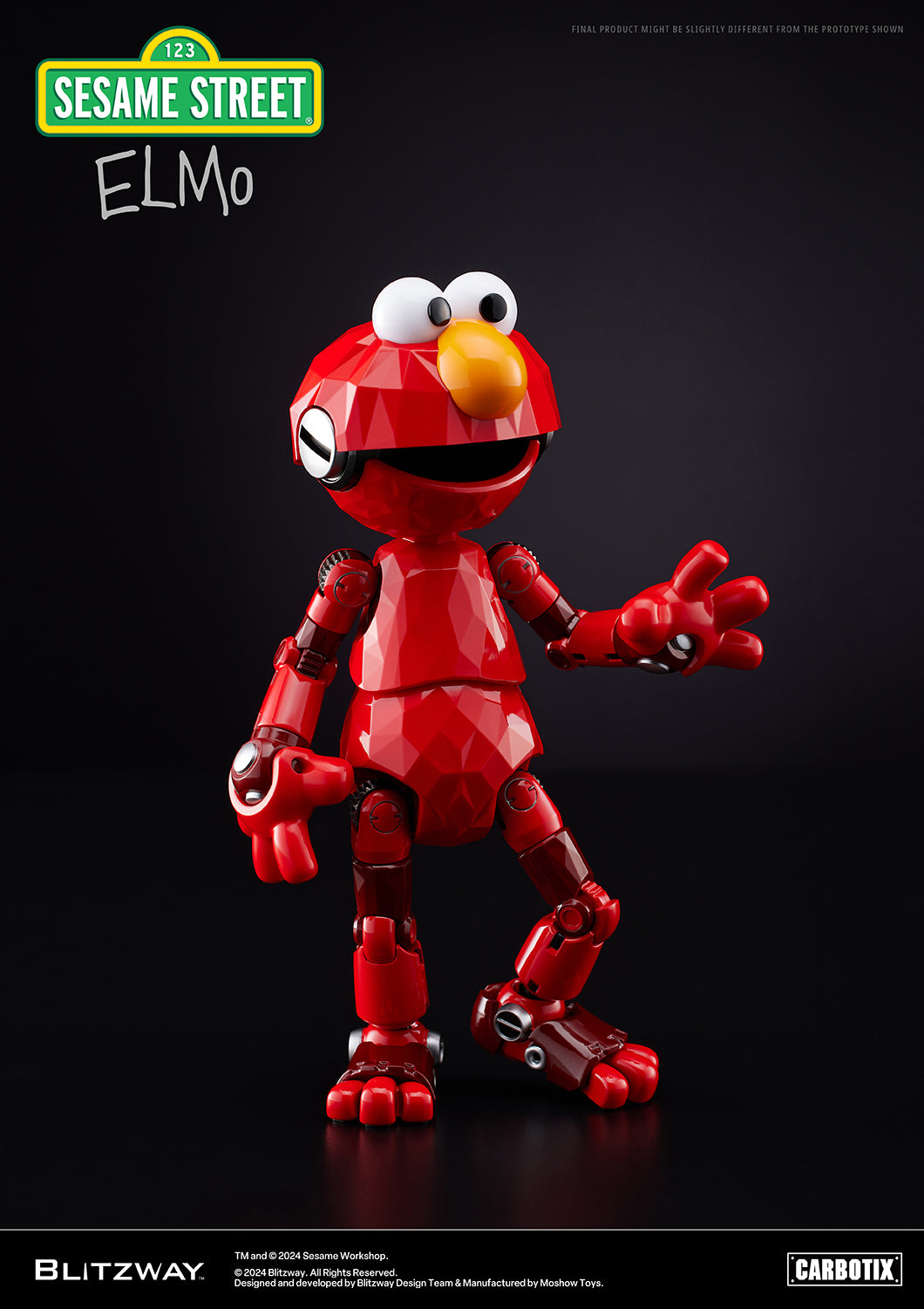 Pre Order Sesame Street Elmo - Blitzway Carbotix Action Figure