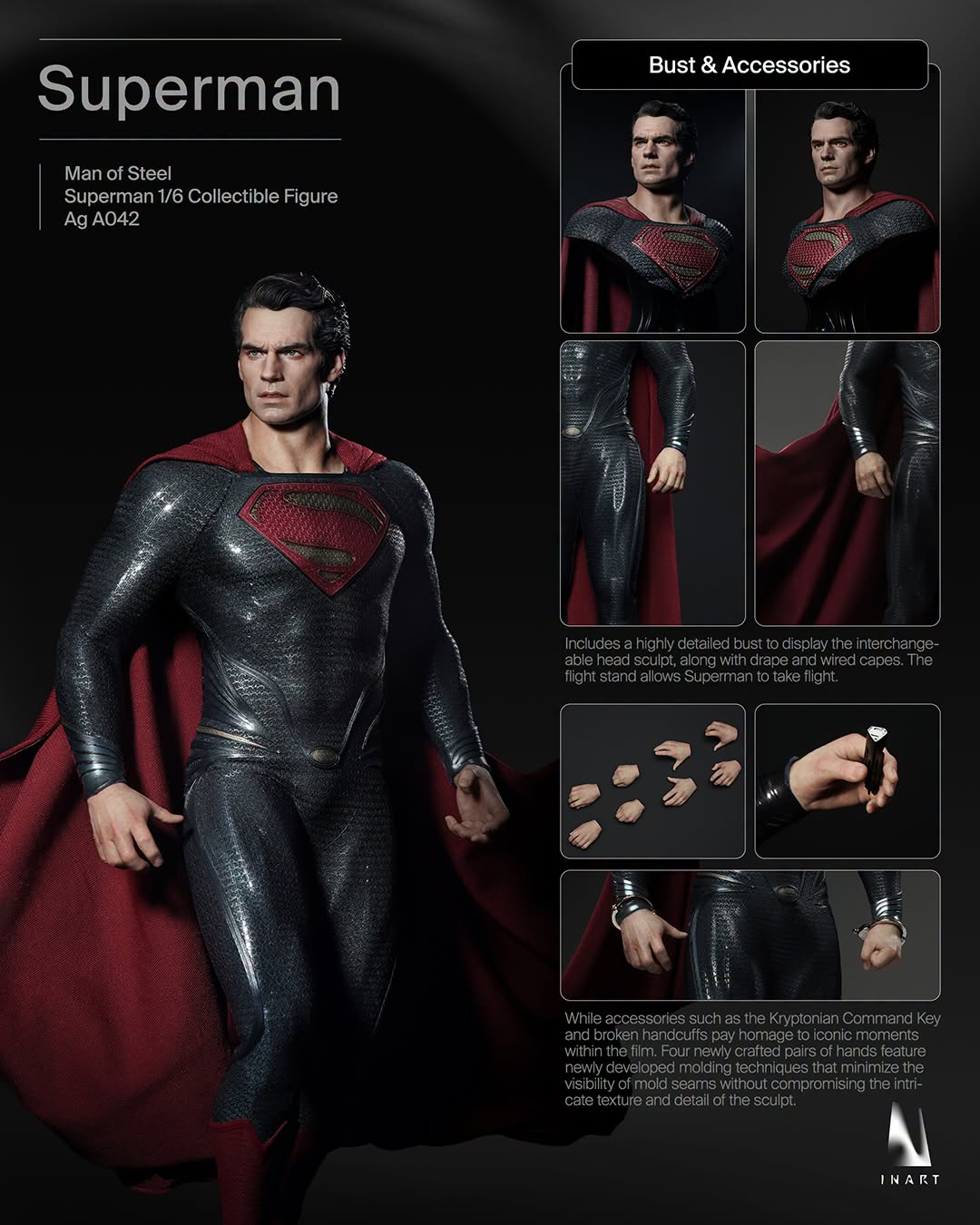 InArt 1/6 Superman "Man of Steel" | InArt 1/6 Scale