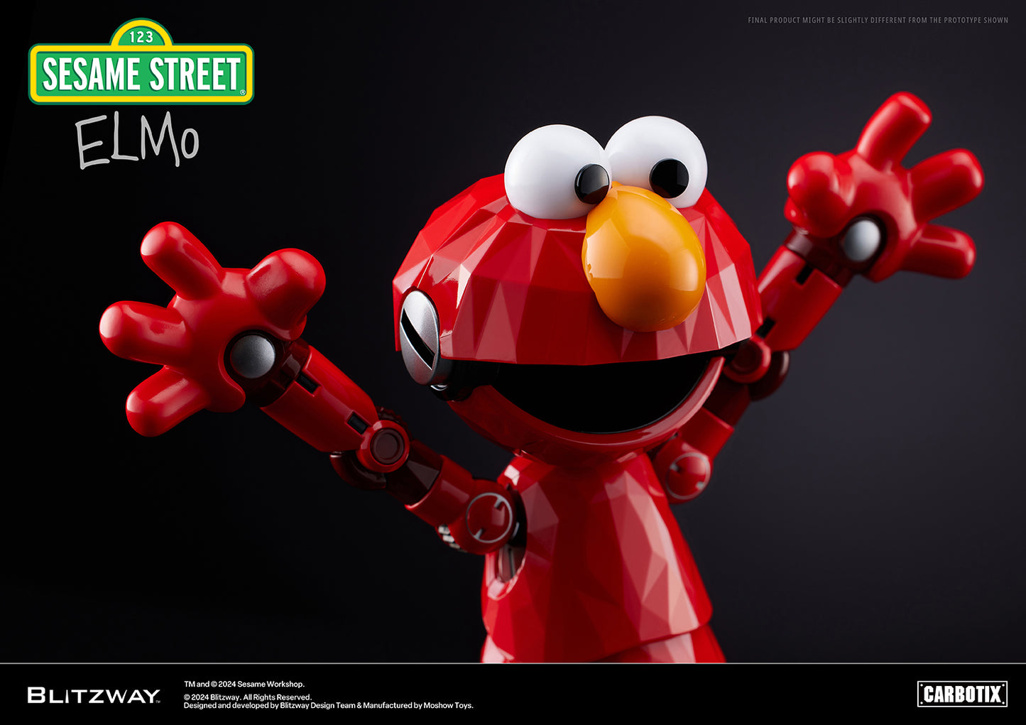 Pre Order Sesame Street Elmo - Blitzway Carbotix Action Figure