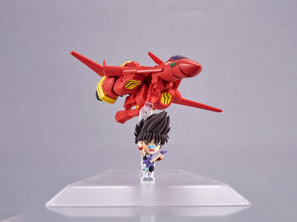 VF-19 Custom Fire Valkyrie with Basara Nekki "Macross 7", TAMASHII NATIONS Tiny Session  jet mode