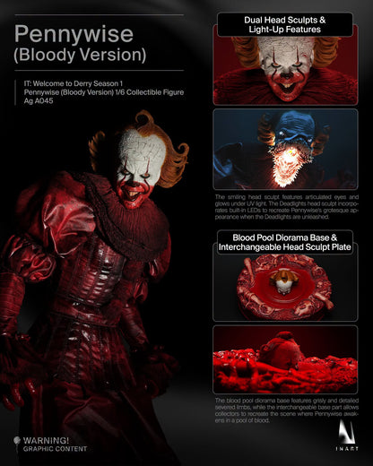 InArt 1/6 Pennywise (Bloody Ver.) "IT: Welcome to Derry Season 1" | InArt