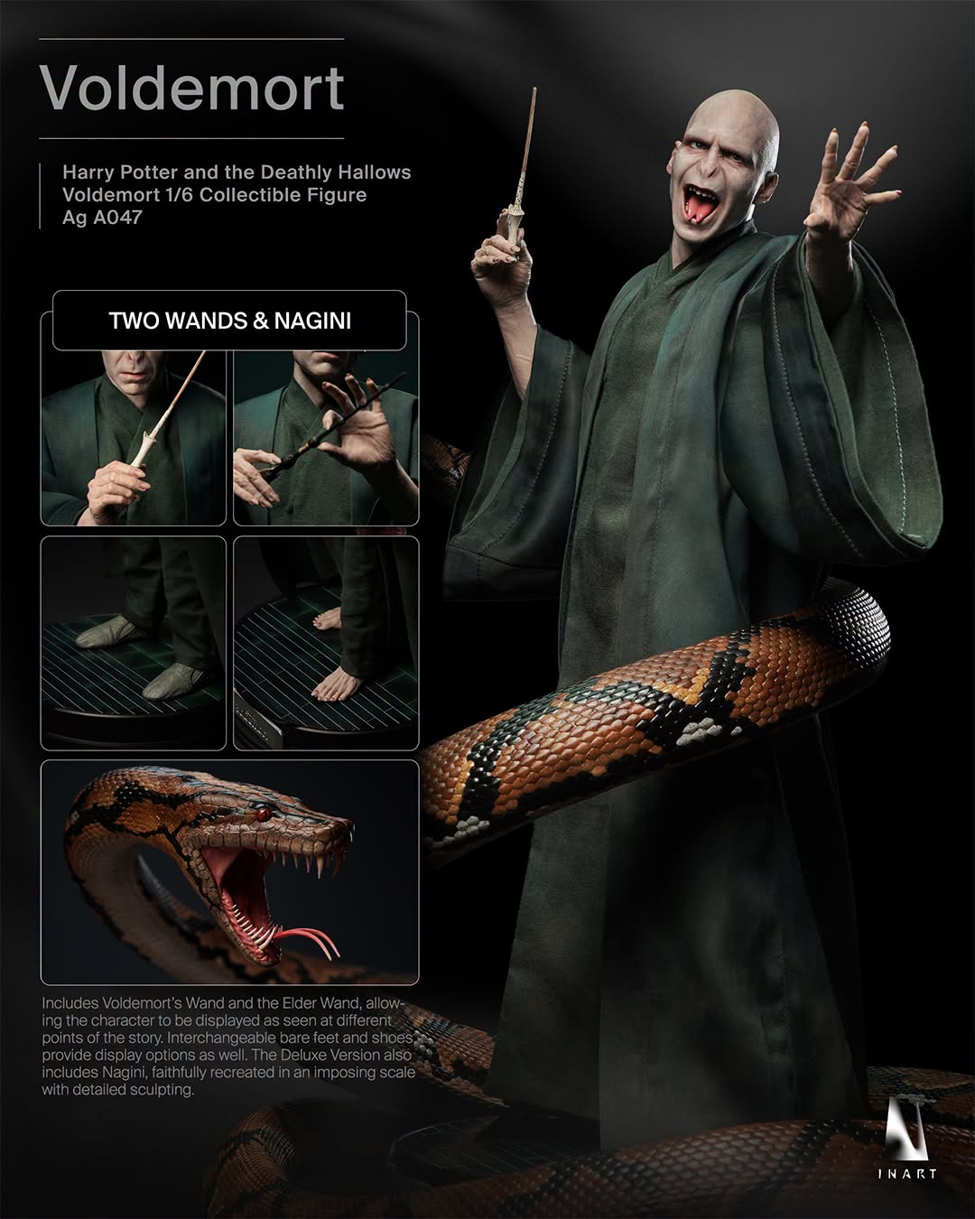 Voldemort (Premium Version) 1/6 Scale Collectible Figure "Harry Potter and the Deathly Hallows" | INART