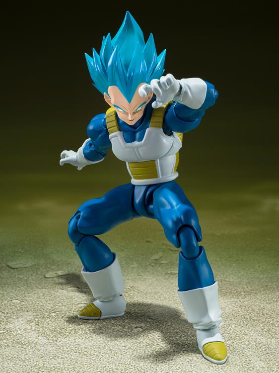Dragon Ball Super S.H.Figuarts Super Saiyan God Super Saiyan Vegeta blocking pose