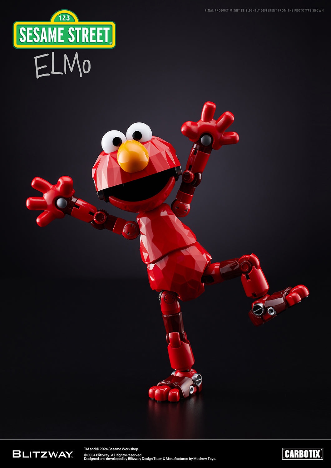 Pre Order Sesame Street Elmo - Blitzway Carbotix Action Figure