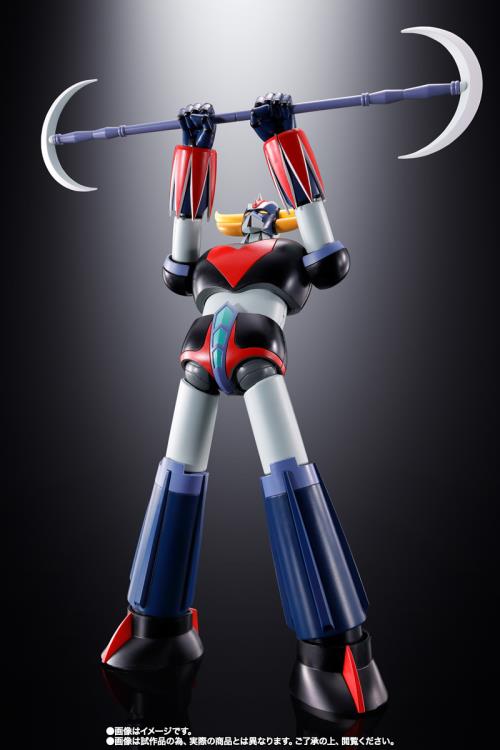 UFO Robot Grendizer Soul of Chogokin GX-76SP Grendizer (D.C. Anime Color Ver.) holding double harken