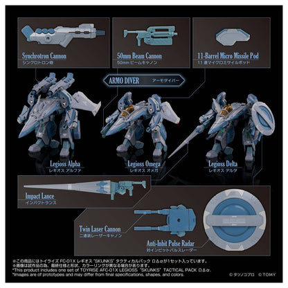 Toyrise Genesis Climber Mospeada - AFC-01X SKUNKs Tactical Pack: Omega Delta Alpha "Robotech" | Takara Tomy