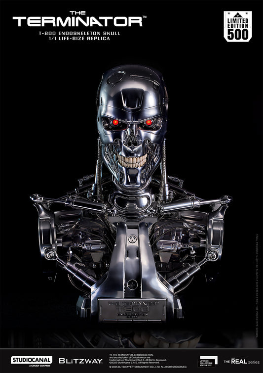Pre Order Blitzway T-800 Endoskeleton Skull 1/1 scale statue LE 500pc