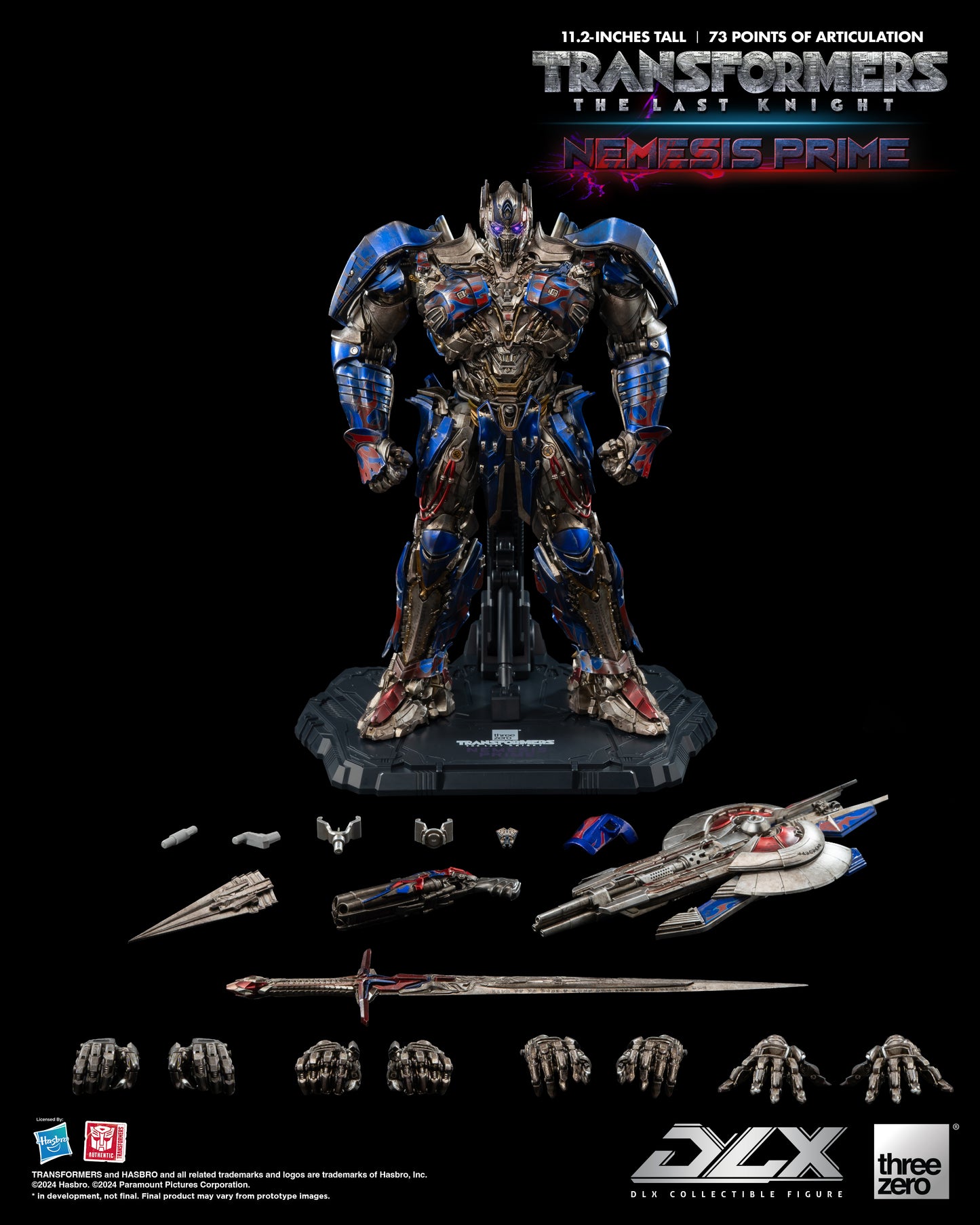 Pre Order Transformers: The Last Knight - DLX Nemesis Prime Threezero