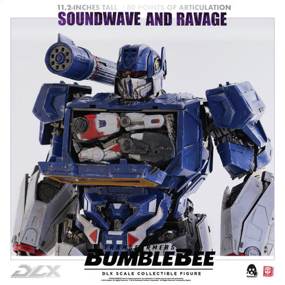 Pre Order Soundwave and Ravage Reissue "Transformers: Bumblebee" - Threezero DLX Scale Collectible Figure