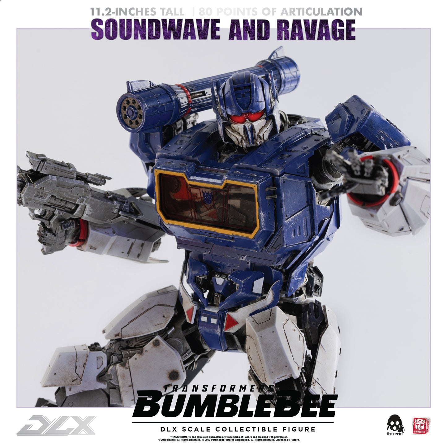 Pre Order Soundwave and Ravage Reissue "Transformers: Bumblebee" - Threezero DLX Scale Collectible Figure