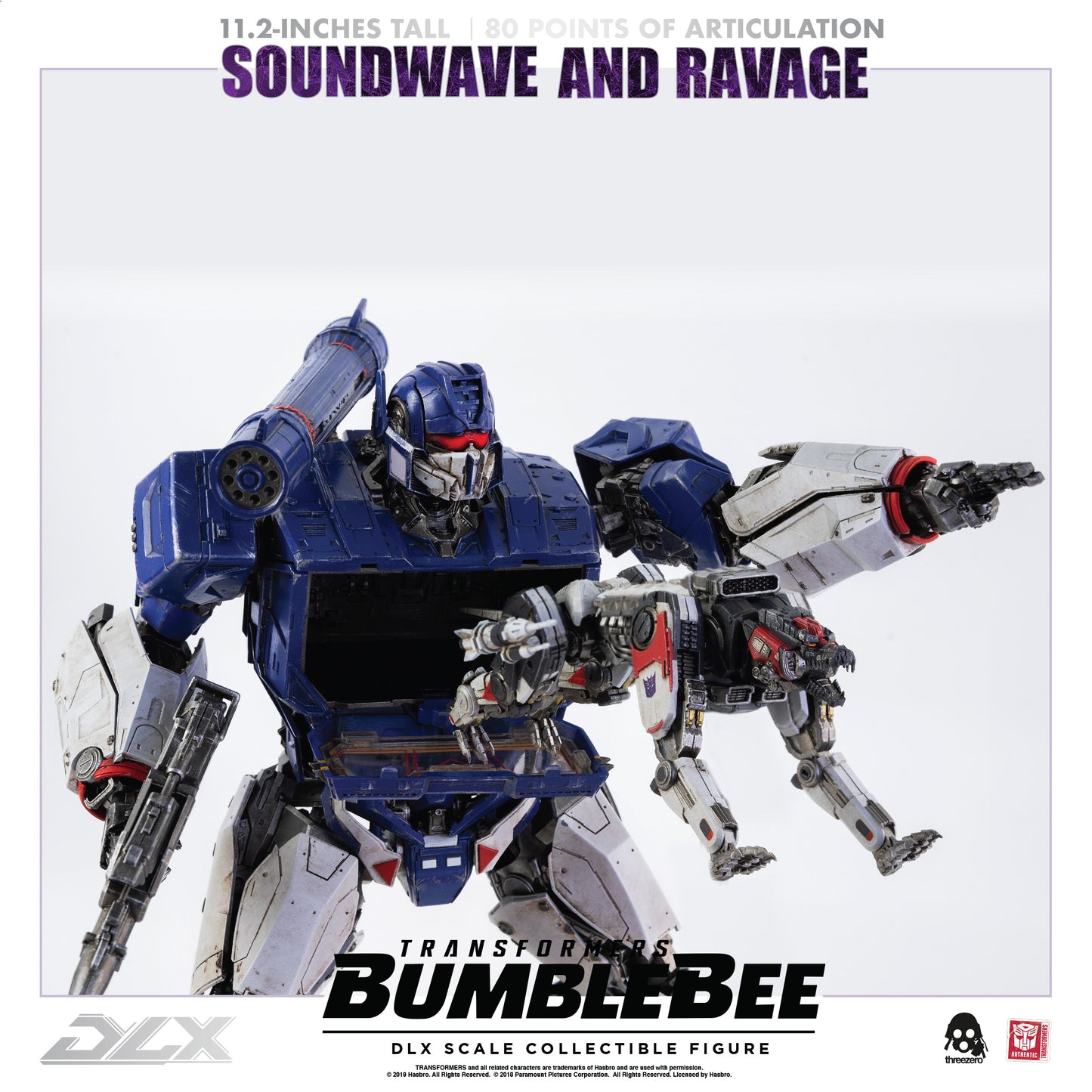 Pre Order Soundwave and Ravage Reissue "Transformers: Bumblebee" - Threezero DLX Scale Collectible Figure