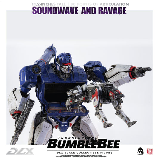 Pre Order Soundwave and Ravage Reissue "Transformers: Bumblebee" - Threezero DLX Scale Collectible Figure