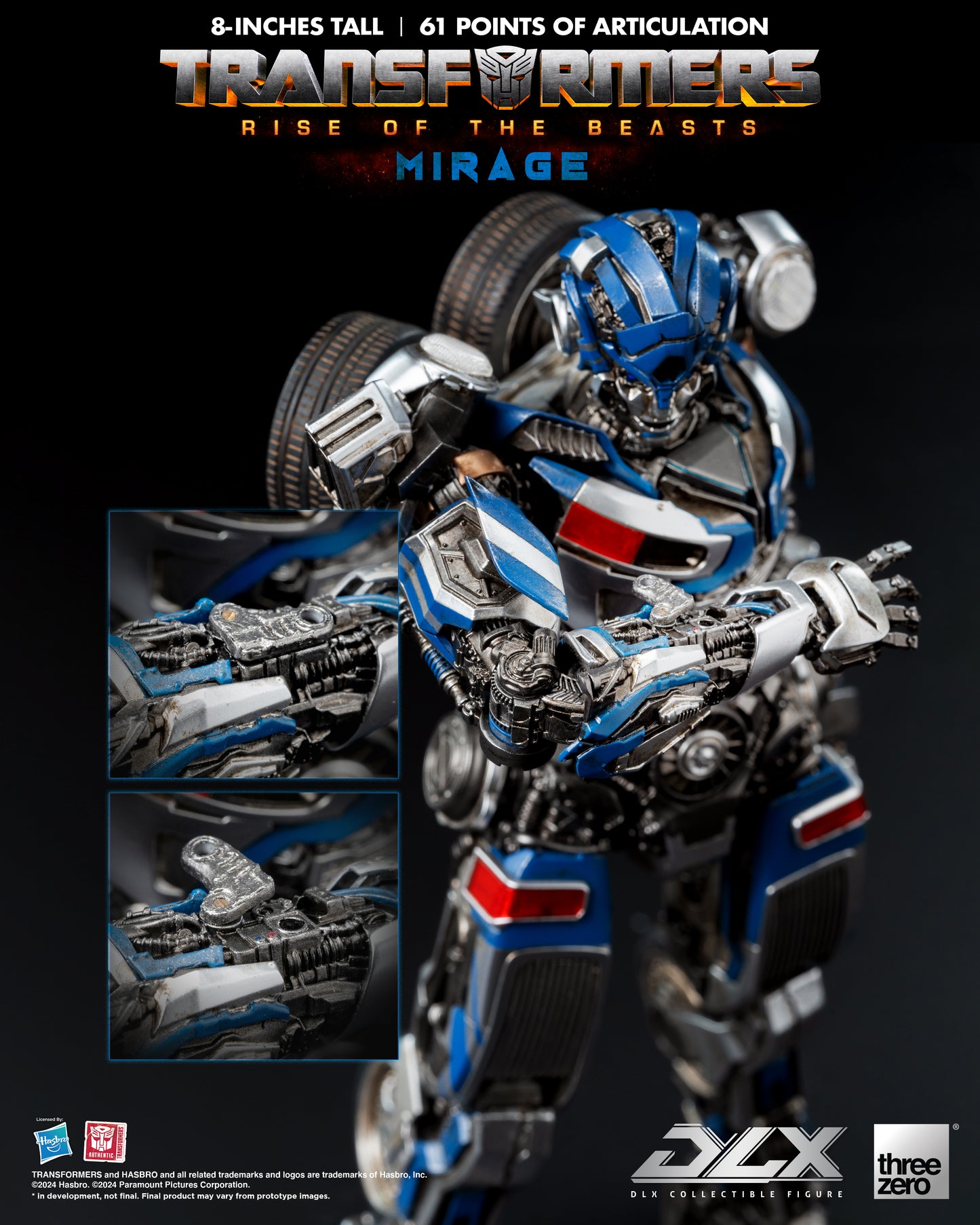 Transformers: Rise of the Beasts - DLX Mirage by Threezero showing hand weapons