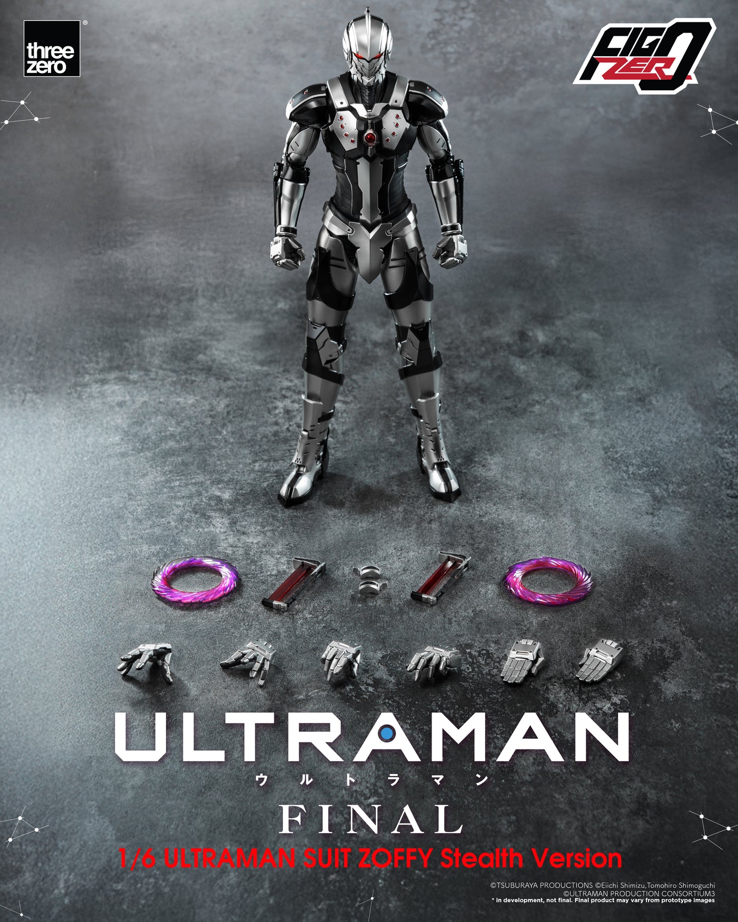 Pre Order FigZero 1/6 Ultraman Suit Zoffy Stealth Version Threezero Exclusive Colorway Action Figure