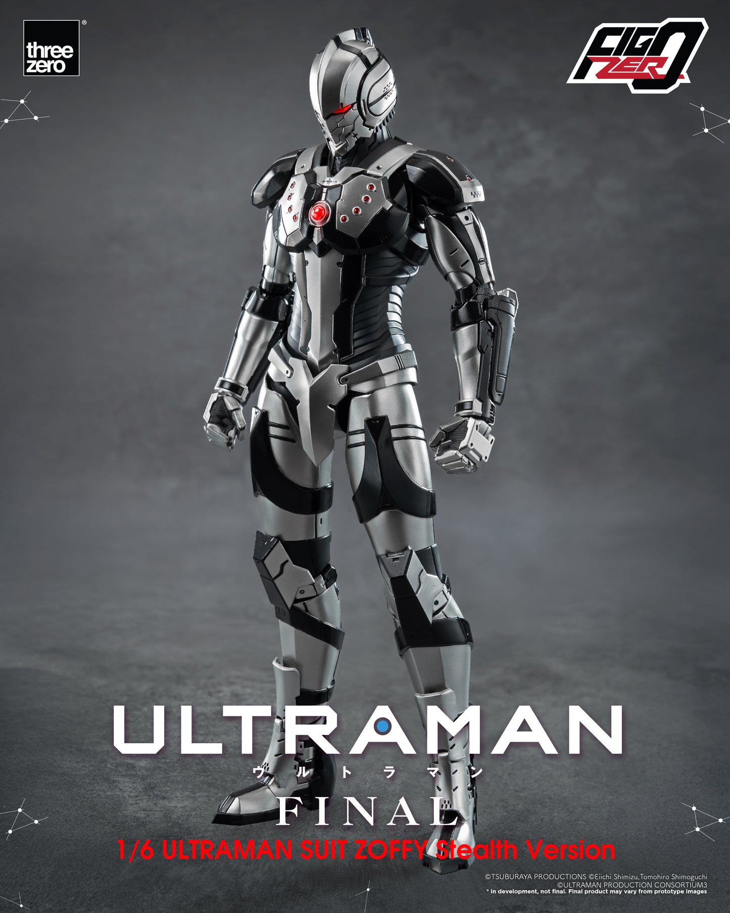 Pre Order FigZero 1/6 Ultraman Suit Zoffy Stealth Version Threezero Exclusive Colorway Action Figure