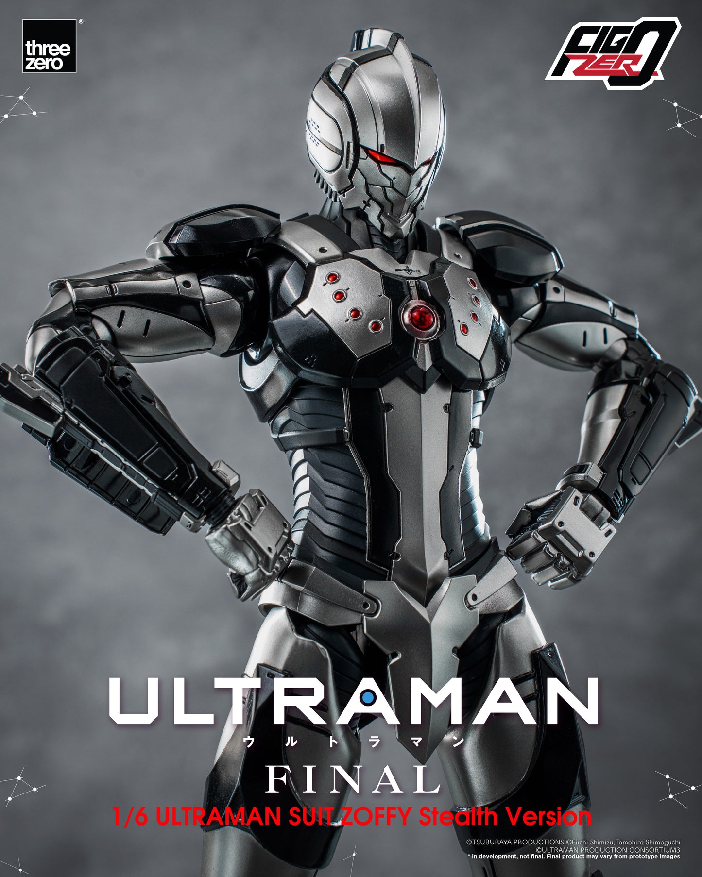 Pre Order FigZero 1/6 Ultraman Suit Zoffy Stealth Version Threezero Exclusive Colorway Action Figure