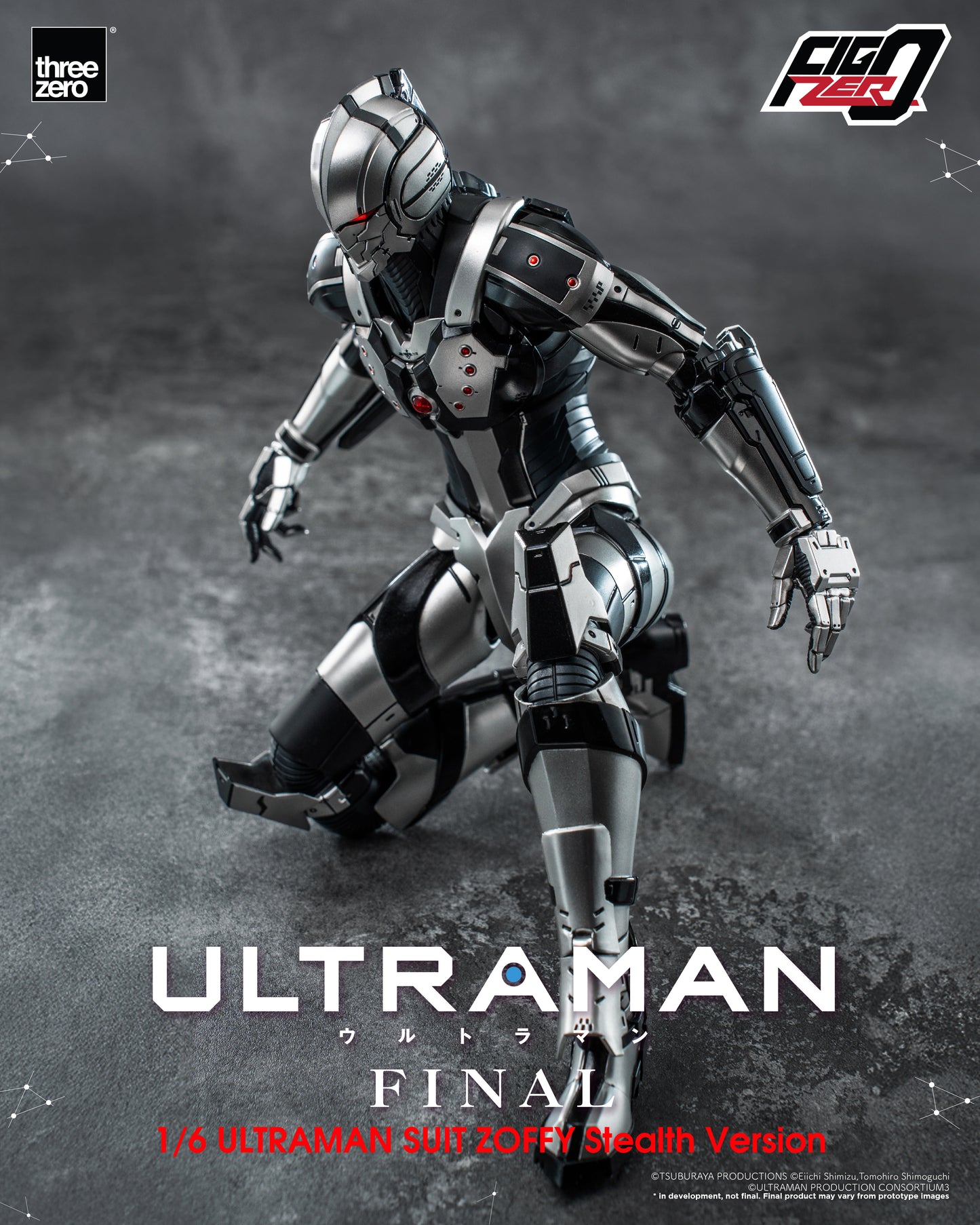 Pre Order FigZero 1/6 Ultraman Suit Zoffy Stealth Version Threezero Exclusive Colorway Action Figure