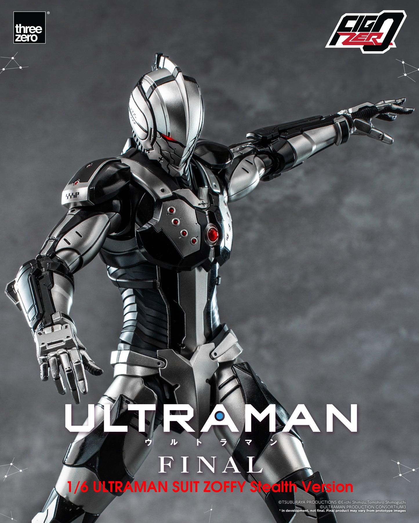 Pre Order FigZero 1/6 Ultraman Suit Zoffy Stealth Version Threezero Exclusive Colorway Action Figure