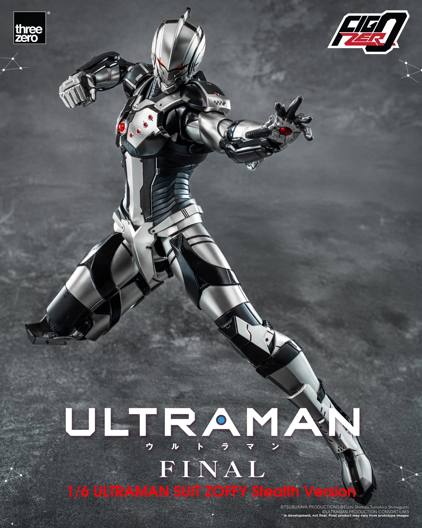 Pre Order FigZero 1/6 Ultraman Suit Zoffy Stealth Version Threezero Exclusive Colorway Action Figure