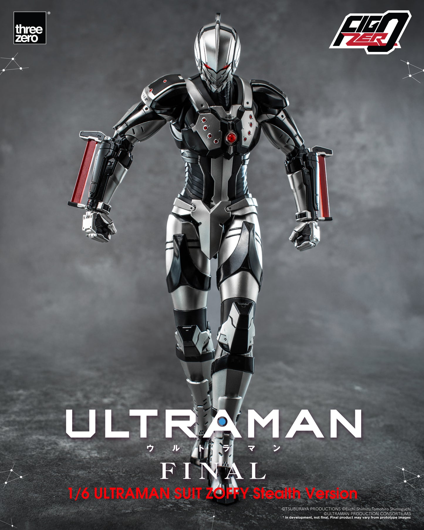 Pre Order FigZero 1/6 Ultraman Suit Zoffy Stealth Version Threezero Exclusive Colorway Action Figure