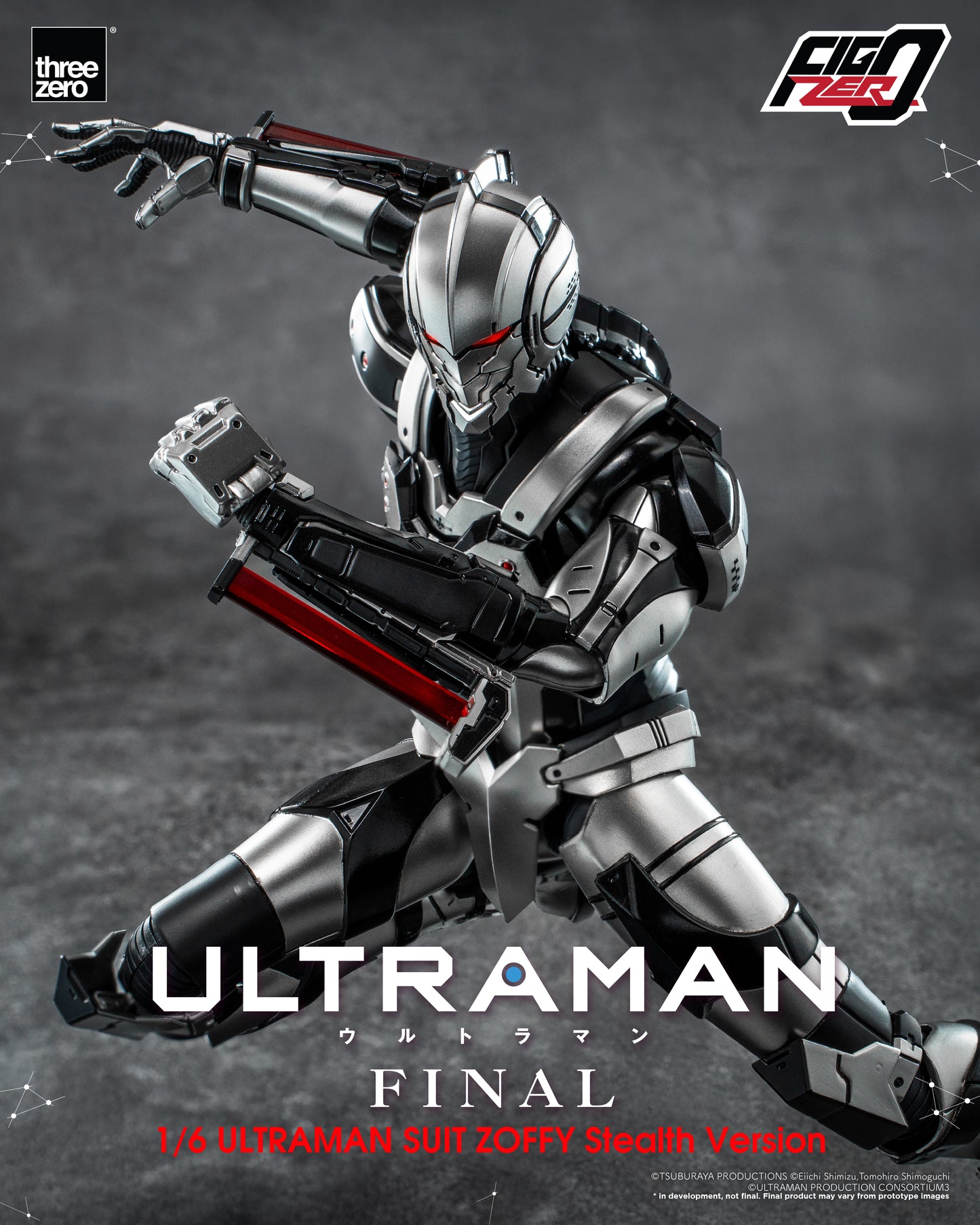 Pre Order FigZero 1/6 Ultraman Suit Zoffy Stealth Version Threezero Exclusive Colorway Action Figure