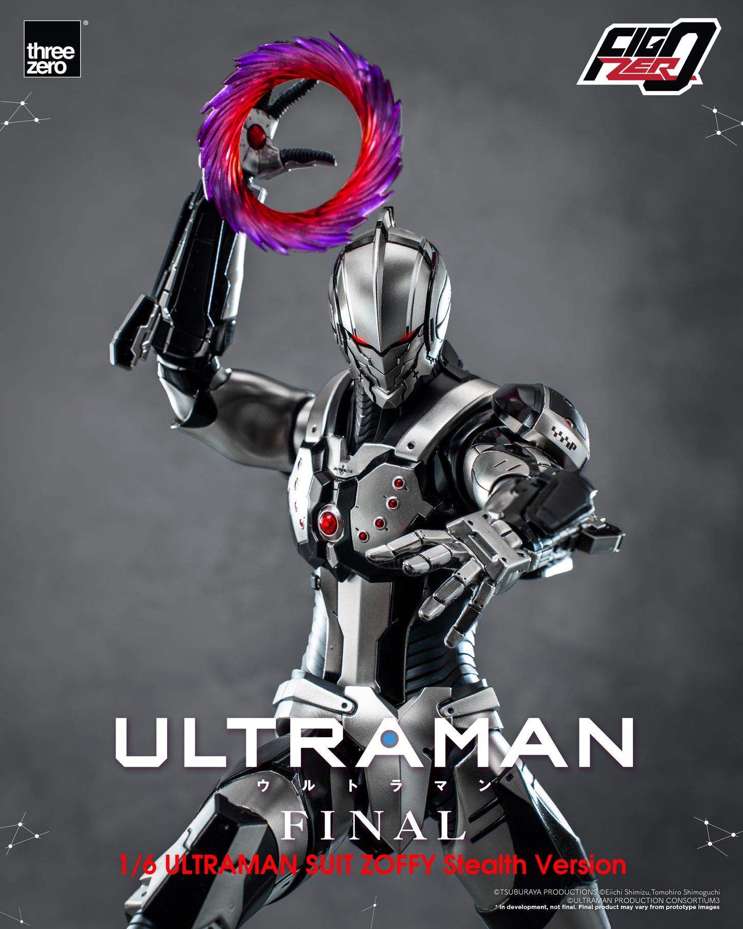 Pre Order FigZero 1/6 Ultraman Suit Zoffy Stealth Version Threezero Exclusive Colorway Action Figure
