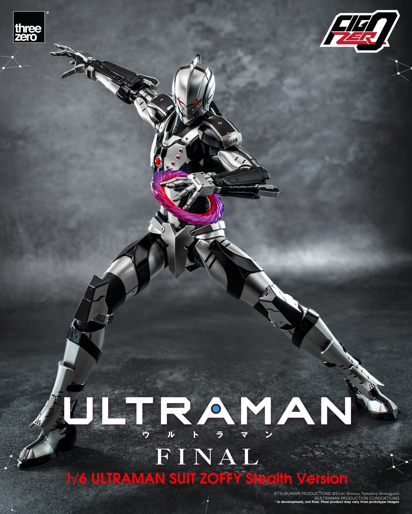Pre Order FigZero 1/6 Ultraman Suit Zoffy Stealth Version Threezero Exclusive Colorway Action Figure