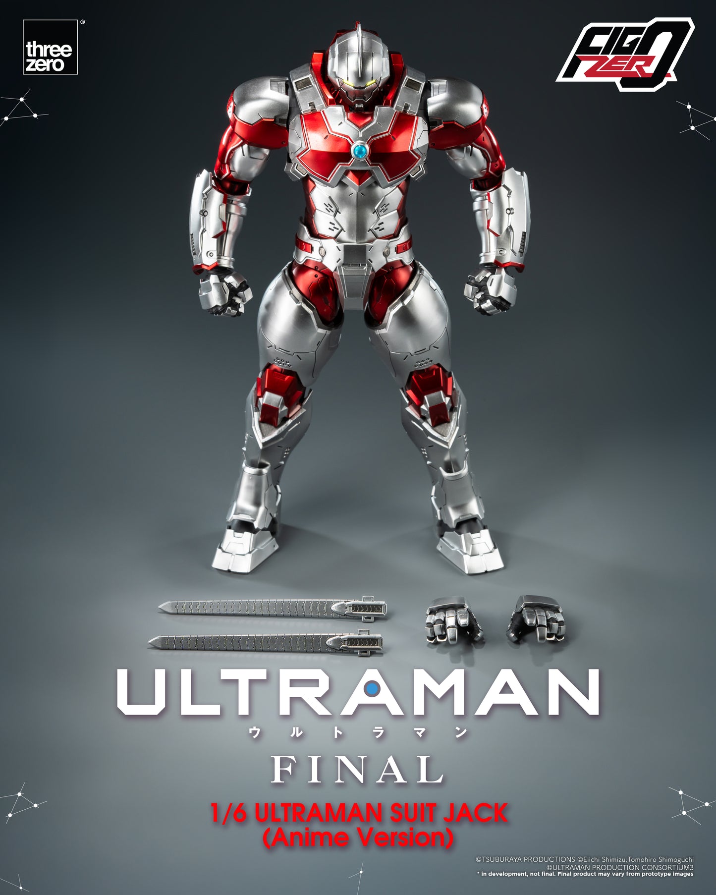 Pre Order FigZero 1/6 Ultraman Suit Jack Anime Version Action Figure