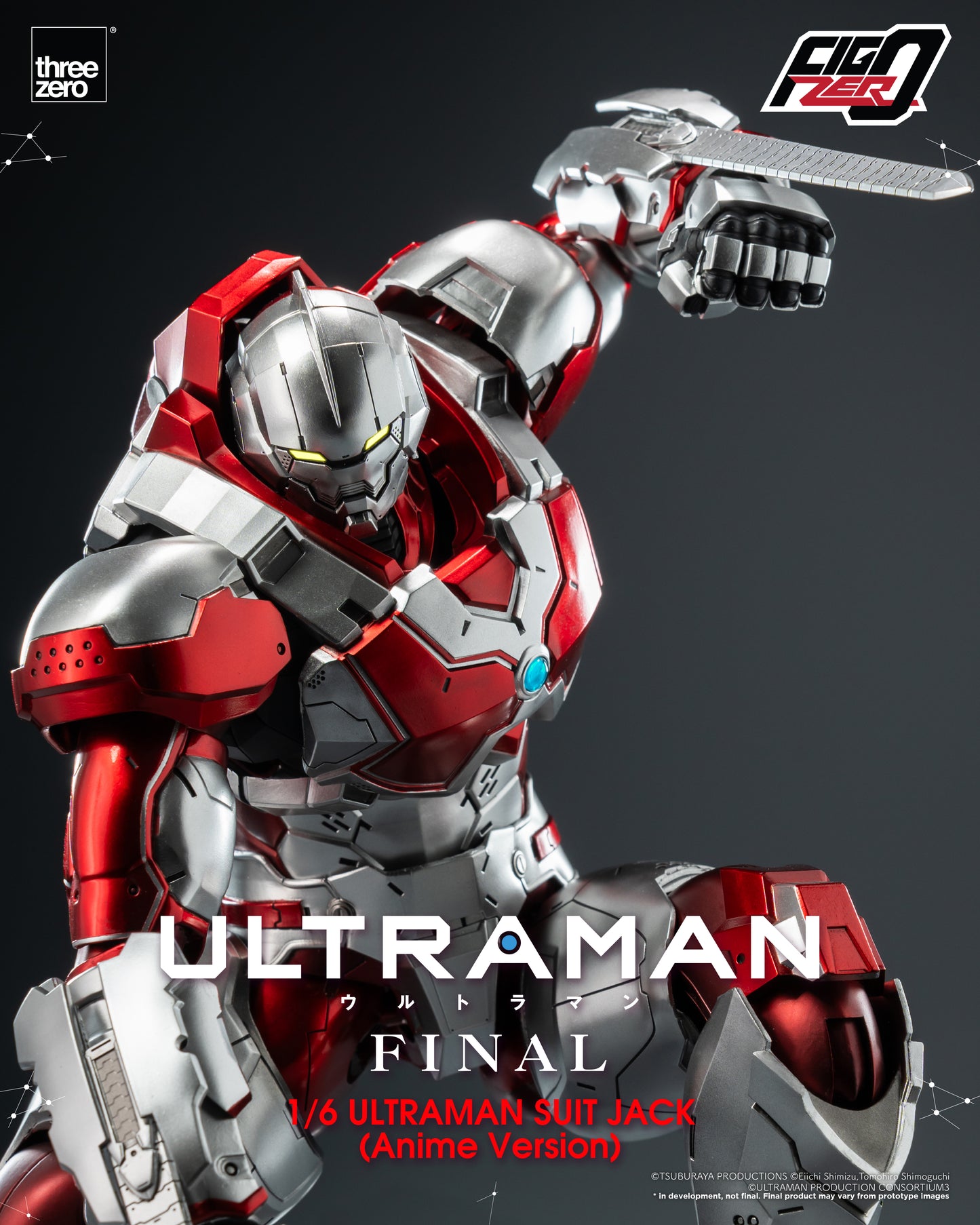 Pre Order FigZero 1/6 Ultraman Suit Jack Anime Version Action Figure