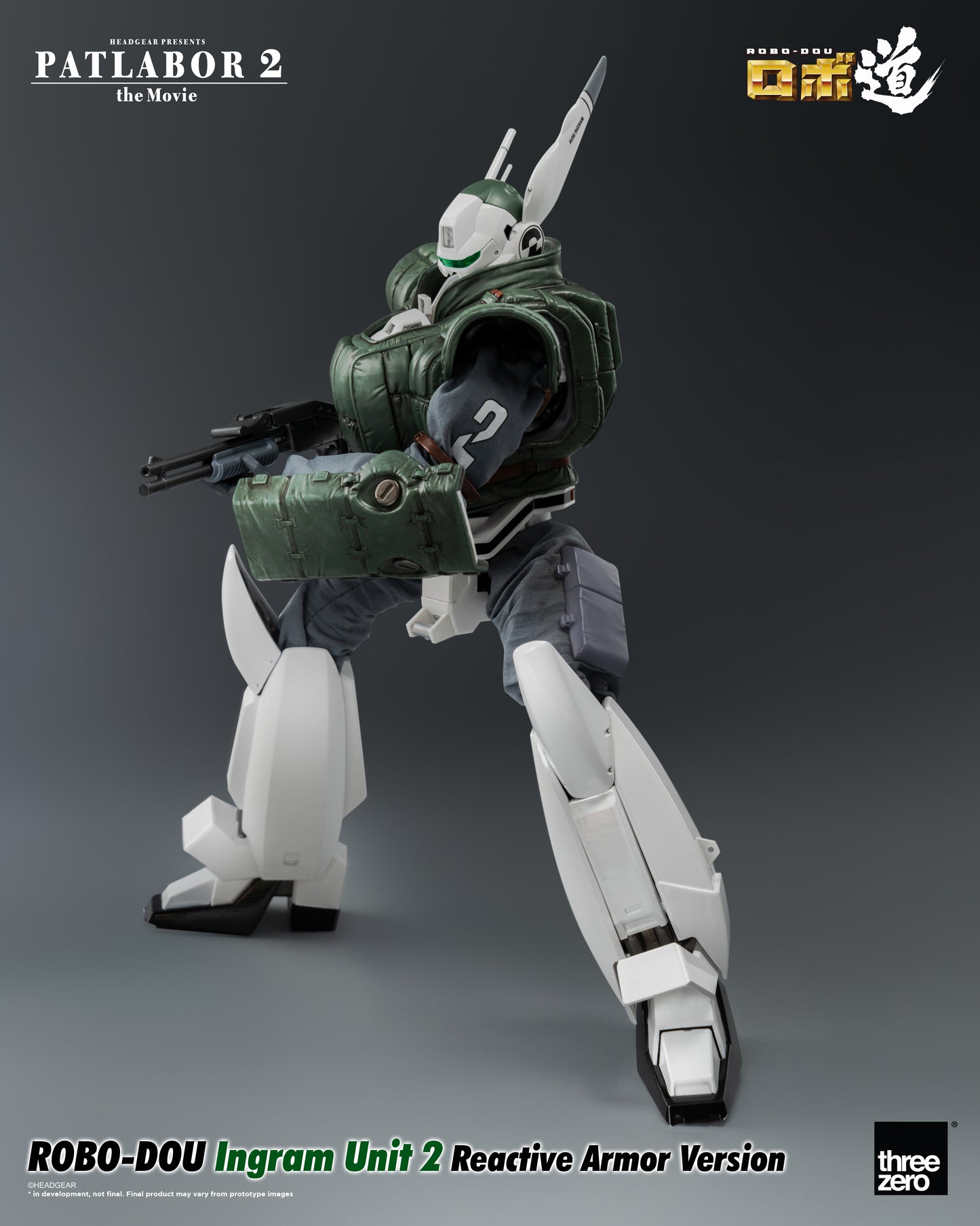 Patlabor 2: The Movie - ROBO-DOU Ingram Unit 2 Reactive Armor Version holding shot gun pointing right
