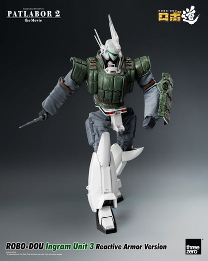 Patlabor 2: The Movie - ROBO-DOU Ingram Unit 3 Reactive Armor Version holding staff