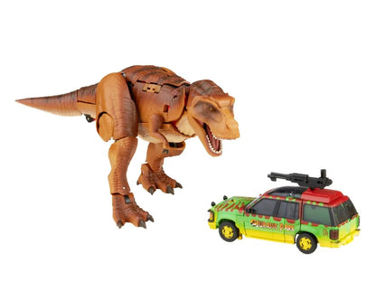 Transformers Collaborative Jurassic Park x Transformers Tyrannocon Rex and JP93 Two-Pack